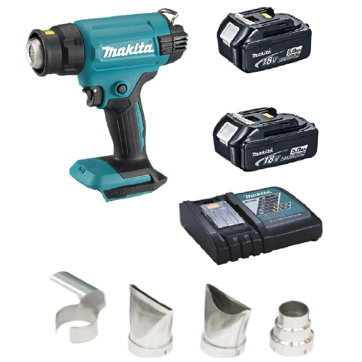 Makita DHG180ZK Cordless HEAT Gun PLUS 2 X 18V 5.0AH LI-ION Battery & Rapid Charger 3 Makita DHG180ZK Cordless HEAT Gun PLUS 2 X 18V 5.0AH LI-ION Battery & Rapid Charger