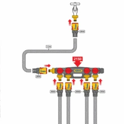 Hozelock 2150 4-Way Tap Connector -Portwest Sales 1655798725 215020x202