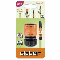 Claber 1/2” Automatic Coupling With AQUASTOP 8603