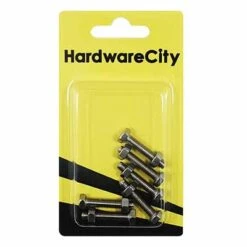 HWC SS316 Marine Fasteners, M5 X 25, Hexagon Bolts And Nut, 6PC/Pack