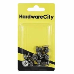 HWC SS316 Marine Fasteners, M6 X 12, Phillips Countersunk Screws And Nut, 10PC/Pack
