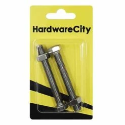 HWC SS316 Marine Fasteners, M8 X 65, Hexagon Bolts And Nut, 2PC/Pack